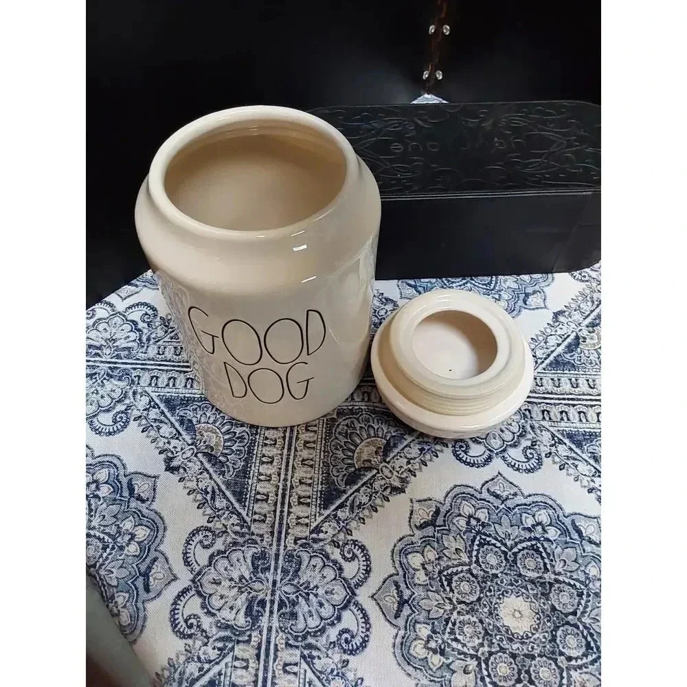 Rae Dunn crown top Dog Canister 